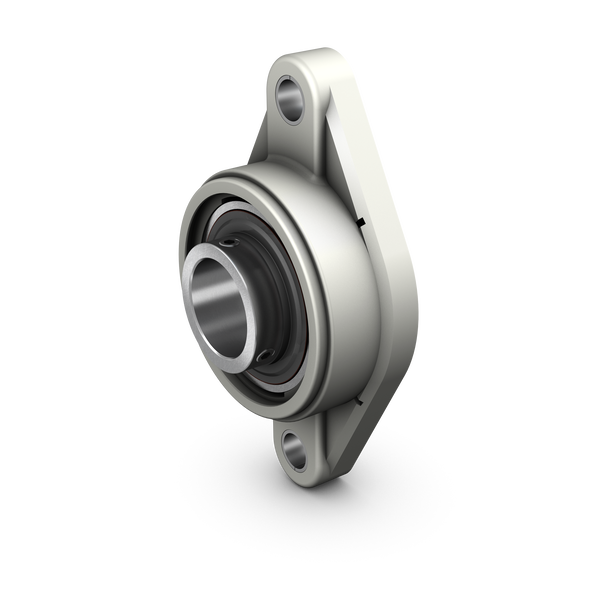 FYTWK 1.1/4 YTA Oval flanged ball bearing unit with set screw locking and extended inner ring, composite housing, SKF Food Line