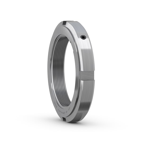 KMFE 5 Lock nut with metric thread, with locking screw