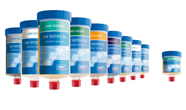 LAGD 125/U SKF SYSTEM 24, gas driven single point automatic lubricator, 125 ml, empty