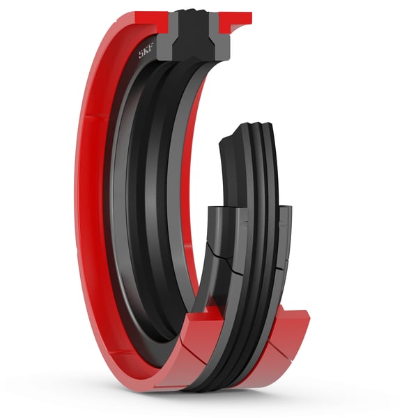 MD 90X75X20-L Compact piston seal with guide rings, anti-extrusion rings and seal integrated into the piston seal assembly