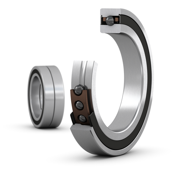SKF S7011 CB/HCP4ADBA Matched set of two super-precision, high-speed B design, single row angular contact ball bearings with seals