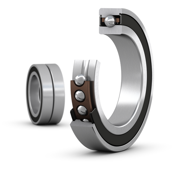 SKF S7011 CE/P4ADGA Matched set of two super-precision, high-speed E design, single row angular contact ball bearings with seals