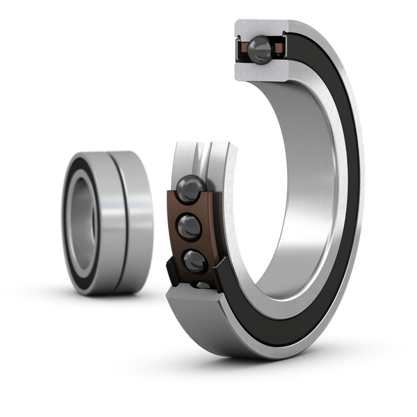 SKF S7011 FE/HCP4ADBA Matched set of two super-precision, high-speed E design, single row angular contact ball bearings with seals