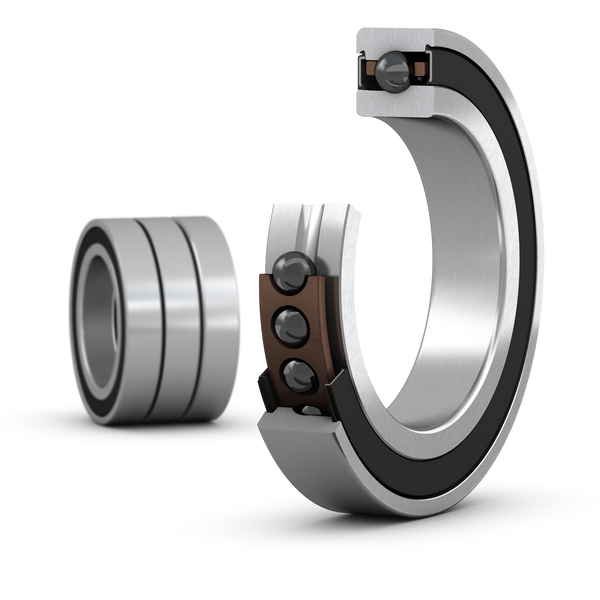 SKF S7024 ACE/HCP4ATGA Matched set of three super-precision, high-speed E design, single row angular contact ball bearings with seals