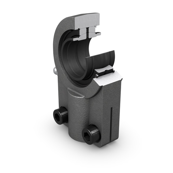 SIQG 80 ES Rod end, requires maintenance, female thread with clamping screws