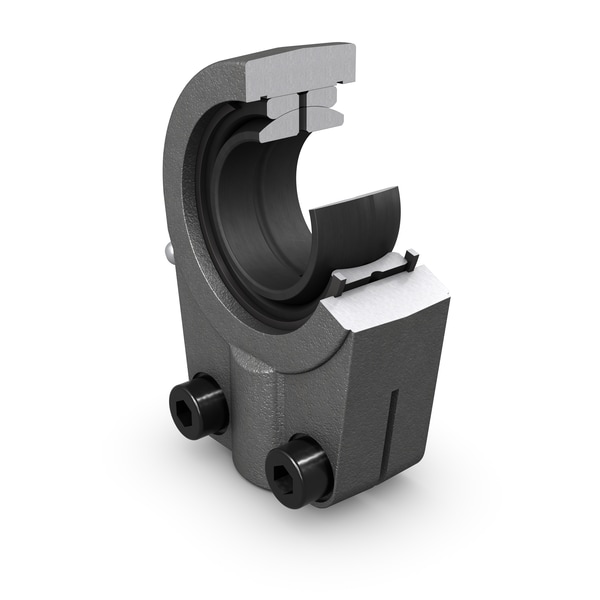 SIR 80 ES Rod end, requires maintenance, female thread with clamping screws
