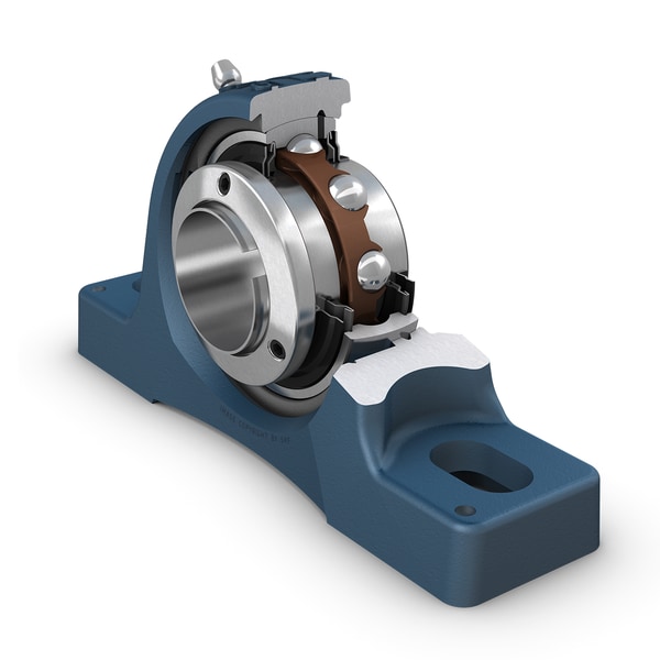 SY 30 LF Pillow block ball bearing unit with extended inner ring and SKF ConCentra locking, cast iron, ISO standards
