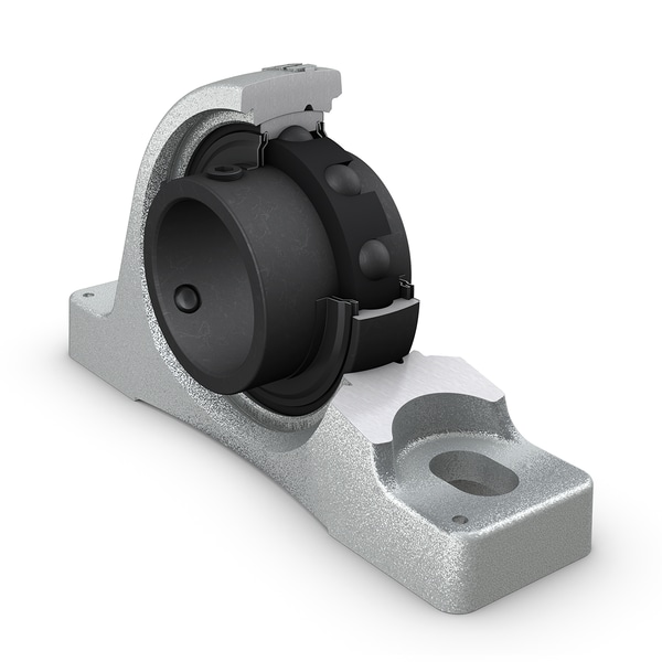 SY 50 TF/VA228 Pillow block ball bearing unit with extended inner ring and set screw locking, high temperature, cast iron, ISO standards