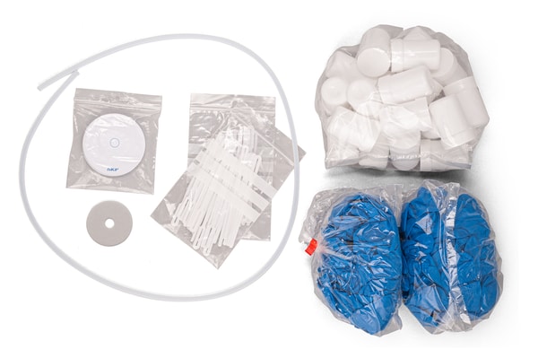 TKGT 1-RK1 Spare refill kit 1 (20x sampling container, 2x set of plastic spatulas, 2m sampling tube, 50x paper sheets, 1x plastic mask, 20x pairs of gloves) for Grease test kit