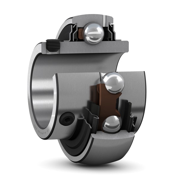 YAR 220-2F Insert bearing with set screw locking and extended inner ring