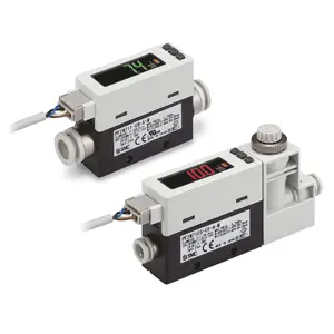 SMC PF2M7, Digital Air Flow Sensor with I/O Link, 2-Color Display, IP40, 0.01-200 Lpm PF2M701-N7
