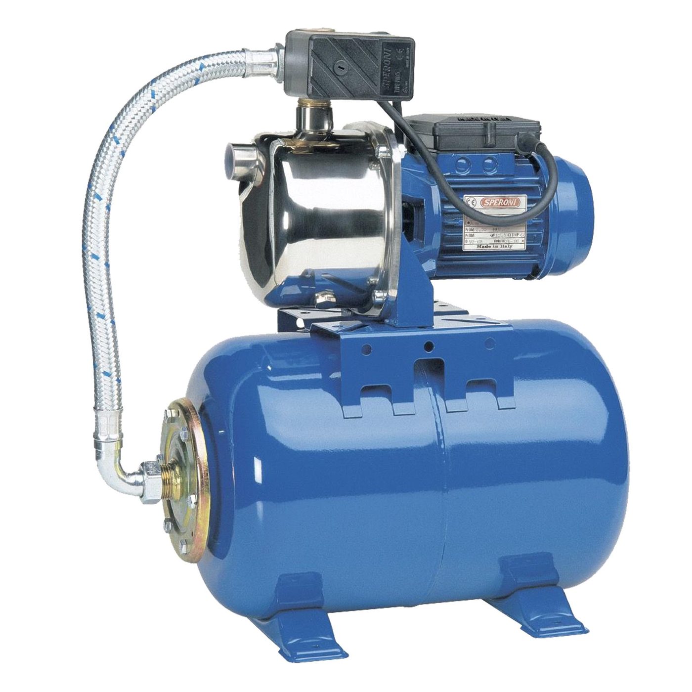 SPERONI 1.3HP Stainless Steel Water Pressure Booster Pump with pressure tank , 900GPH, 220V , Model CAM98N/25