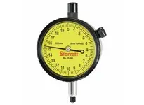 Starrett 25-261J-8 25 Series AGD Group 2 continuous dial indicator with 0.5 mm measuring range and 0.002 mm graduations. Satin/eggshell finish stainle