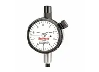 Starrett 81-224JN/S AGD Group 1 dial indicator with 0.025" measuring range and 0.00025" graduations. Stainless steel construction with satin/eggshell
