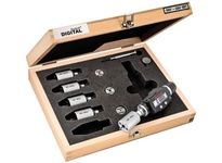 Starrett S770BXTBZ 770 Series electronic internal micrometer set with 2-point contact, .080-.250" (2-6mm) measuring range, and built-in Bluetooth for