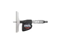 Starrett W749.1BZ-6RL wireless electronic depth micrometer with 0-6" measuring range and .00005" (0.001mm) resolution. Ratchet thimble ensures consist
