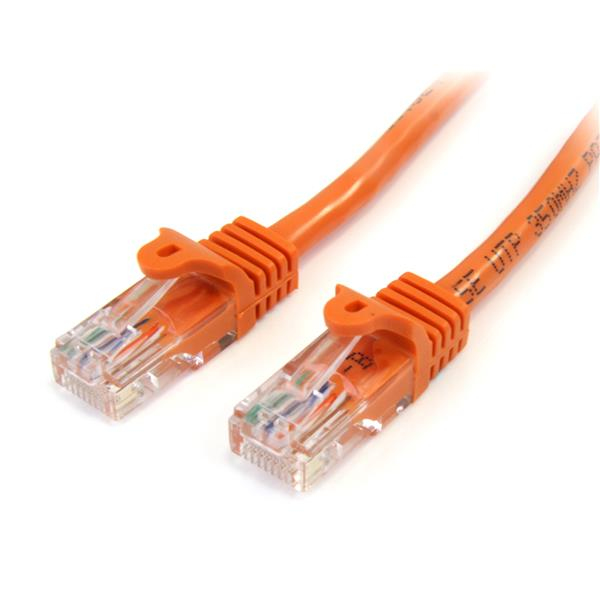 StarTech.com Cat5e patch cable with snagless RJ45 connectors – 10 ft, orange