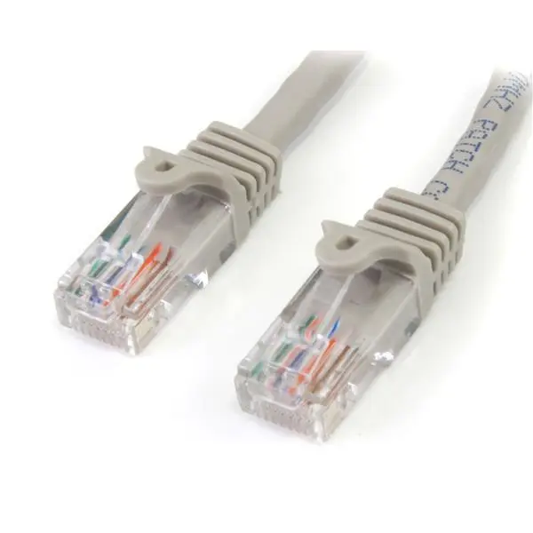 StarTech.com Cat5e patch cable with snagless RJ45 connectors – 5 ft, gray
