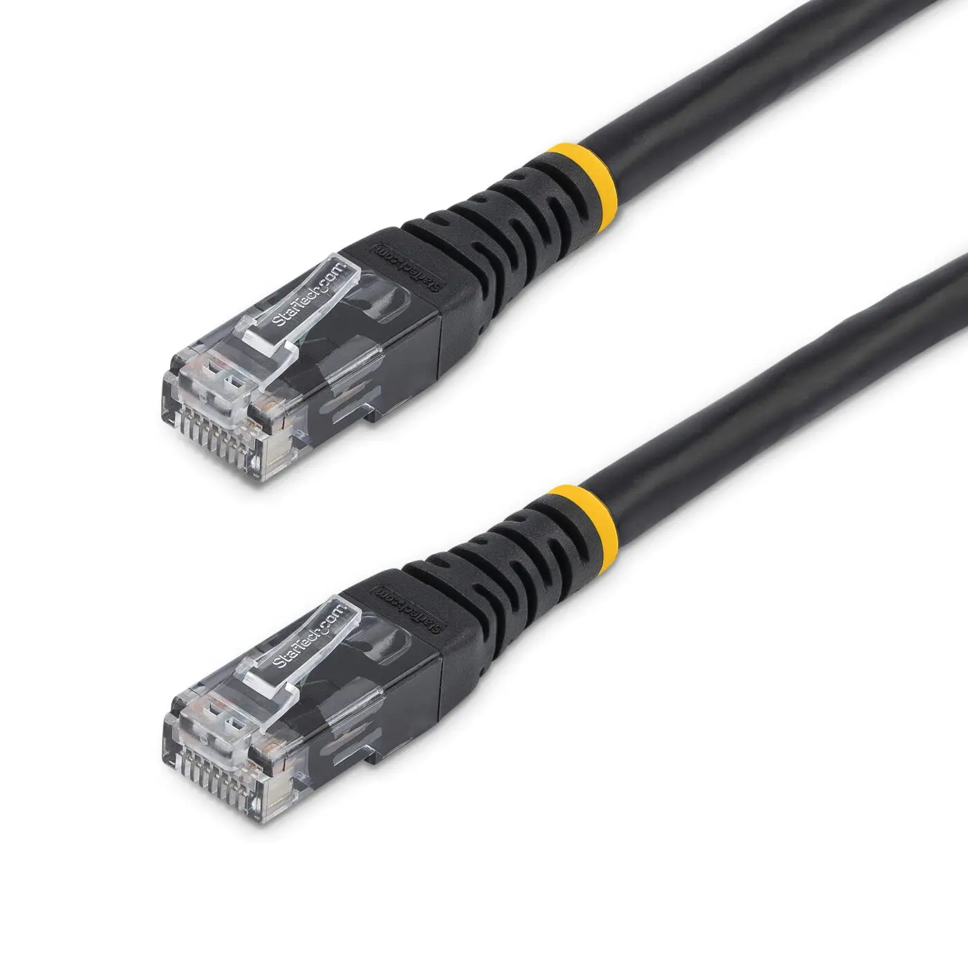 StarTech.com 6ft CAT6 Ethernet Cable - Black CAT 6 Gigabit Ethernet Wire -250MHz 100W PoE RJ45 UTP Molded Network/Patch Cord w/Strain Relief/ Individually Tested