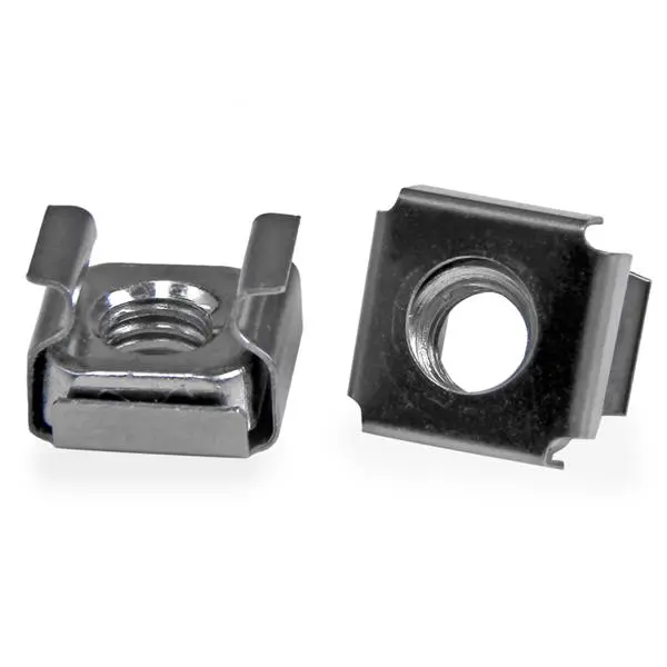 StarTech.com 100-Pack M6 Cage Nuts and Installation Tool for 19" or 10" Server Racks, Cabinets and Enclosures, Silver - TAA