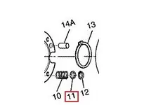 Stearns 845500200 8022424 CRP-80 motor spacer for 80 Series brake system installations. Precision-machined component ensures proper motor-to-brake ali