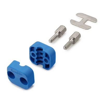 Stacking Bolted Plastic Clamp Tube Support Kit, 1/4 in. Tube Size, Polypropylene Support Body