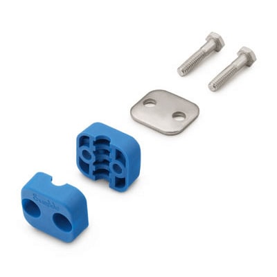 Bolted Plastic Clamp Tube Support Kit, 1/2 in. Tube Size, Polyamide Support Body