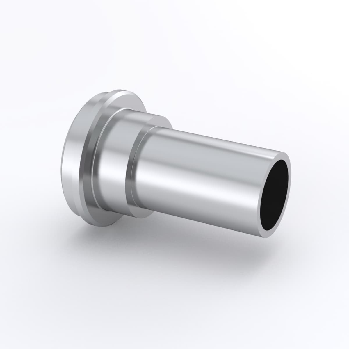 316L VAR VCR Face Seal Fitting, Short Tube Butt Weld Gland, 1/4 in. VCR x 6 x 1 mm TBW, 0.75 in. (19.1 mm) Ext