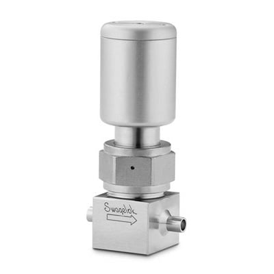 316L VAR High Purity Bellows Sealed Valve, 1/4 in. TBW, NC Actuator