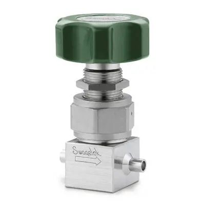 Swagelok 316L VAR High Purity High Pressure Diaphragm Sealed Valve, 3/8 in. TBW, Round Handle