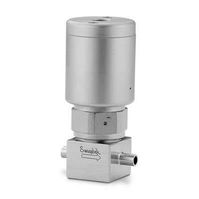 316L VIM-VAR UHP Diaphragm Sealed Valve, 1/4 in. TBW, SC-01 Cleaned, NC Actuator