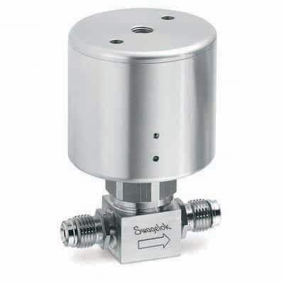 316L VIM-VAR UHP High Pressure Diaphragm Sealed Valve, 1/4 in. Male Swagelok VCR Fitting, SC-01 Cleaned, NC Actuator