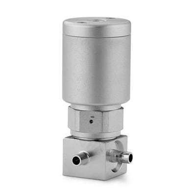 316L VIM-VAR UHP 2-Port Diaphragm Sealed Valve, 1/4 in. TBW, SC-01 Cleaned, NC Actuator