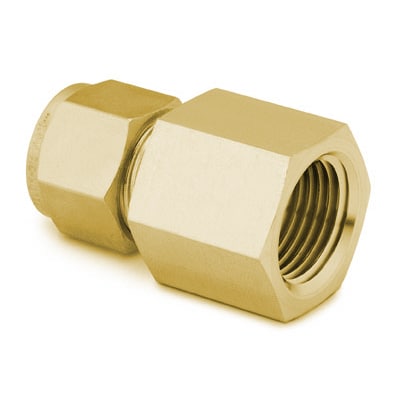Brass Swagelok Tube Fitting, Female Connector, 5/8 in. Tube OD x 1/2 in. Female NPT