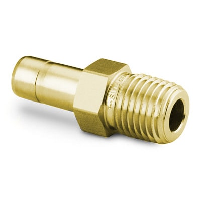 Brass Swagelok Tube Fitting, Male Tube Adapter, 3/4 in. Tube OD x 3/4 in. Male NPT