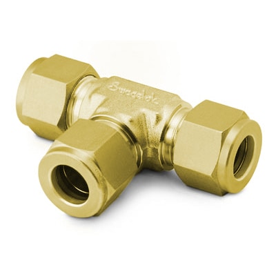 Brass Swagelok Tube Fitting, Union Tee, 12 mm Tube OD