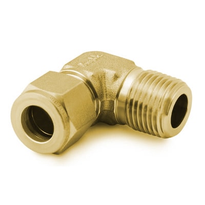 Brass Swagelok Tube Fitting, Male Elbow, 7/8 in. Tube OD x 3/4 in. Male NPT