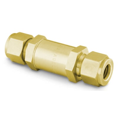 Brass In-Line Particulate Filter, 1/8 in. Swagelok Tube Fitting, 15 Micron Pore Size