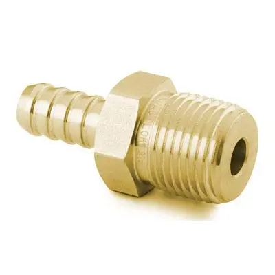 Swagelok Brass Hose Connector, 1/4 in. Male NPT, 5/16 in. Hose ID