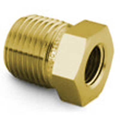 Brass Pipe Fitting, Reducing Bushing, 1/2 in. Male NPT x 1/4 in. Female NPT