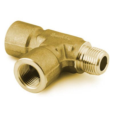 Brass Pipe Fitting, Street Tee, 1/2 in. Female NPT x 1/2 in. Male NPT x 1/2 in. Female NPT