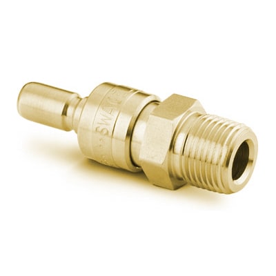 Brass Instrumentation Quick Connect Stem without Valve, 0.3 Cv, 1/8 in. Male NPT