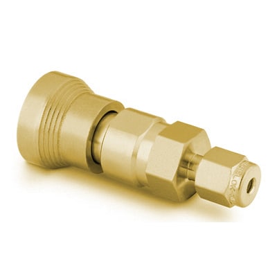 Brass Instrumentation Quick Connect Body, 0.5 Cv, 3/8 in. Swagelok Tube Fitting