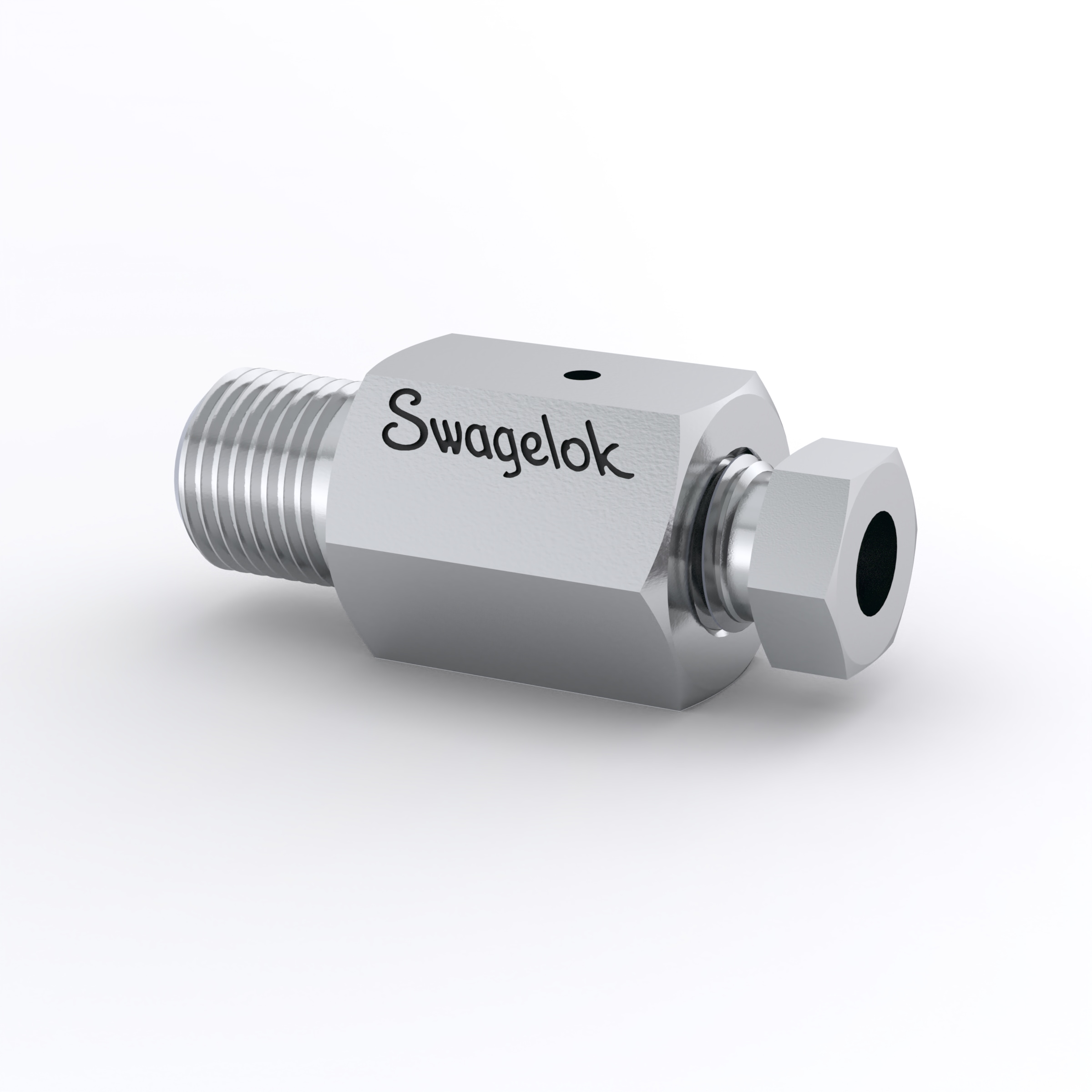 316 Stainless Steel IPT Series Adapter, 1/4 in. Male NPT x 1/4 in. Female Medium Pressure Coned and Threaded Connection,