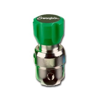 Stainless Steel PR Regulator, 0 to 250 psig (17.2 bar), 500 psig (34.4 bar) inlet, F Config, PCTFE Seat, 1/4 in. FNPT, 0