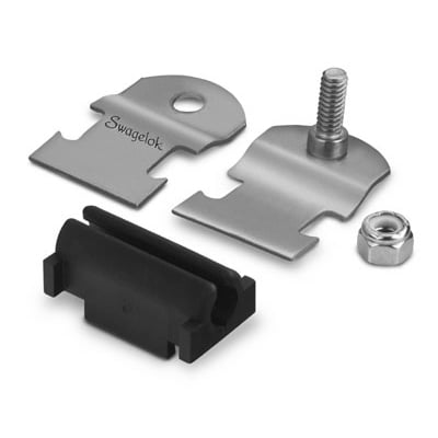 Carbon Steel Cushioned Clamp Tube Support, 1/4 in. Tube Size