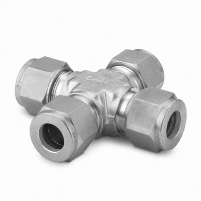 Stainless Steel Swagelok Tube Fitting, Union Cross, 10 mm Tube OD