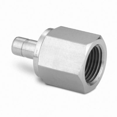 Stainless Steel Swagelok Tube Fitting, Female Tube Adapter, 12 mm Tube OD x 1/4 in. Female NPT