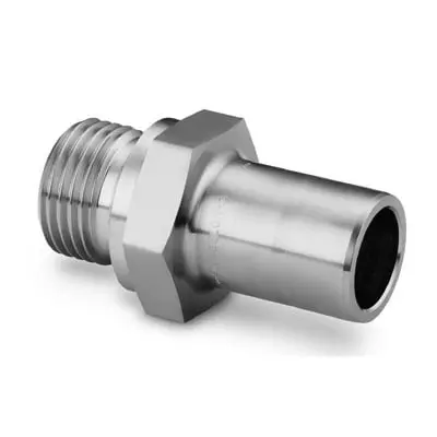 Stainless Steel Swagelok Tube Fitting, Male Tube Adapter, 3/4 in. Tube OD x 3/4 in. Male ISO Parallel Thread, Straight S