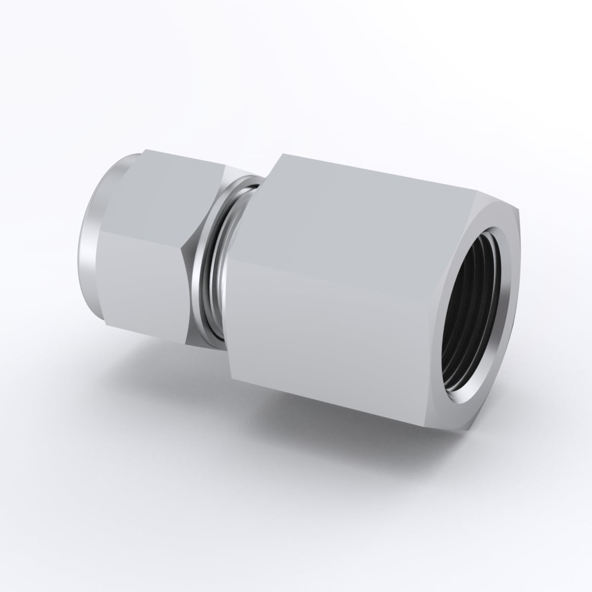Stainless Steel Swagelok Tube Fitting, Female Connector, 12 mm Tube OD x M20 x 1.5 Female Metric Thread